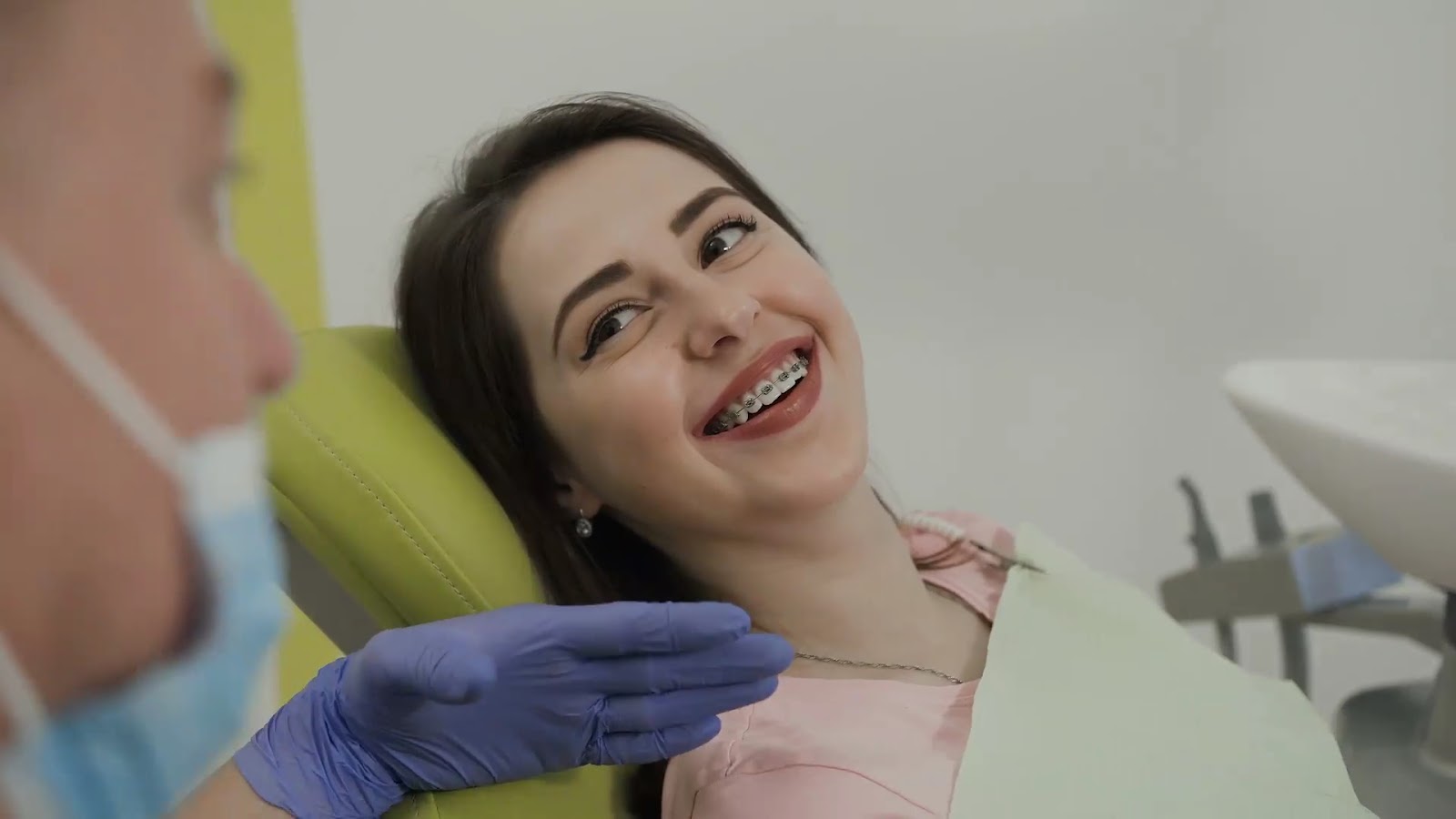 Patient with braces